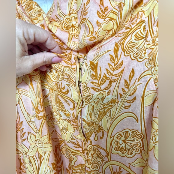 NWOT Ague Bendita Cielo Vuelo Atardecer Linen Maxi Dress Size Large NEVER WORN - Picture 13 of 13